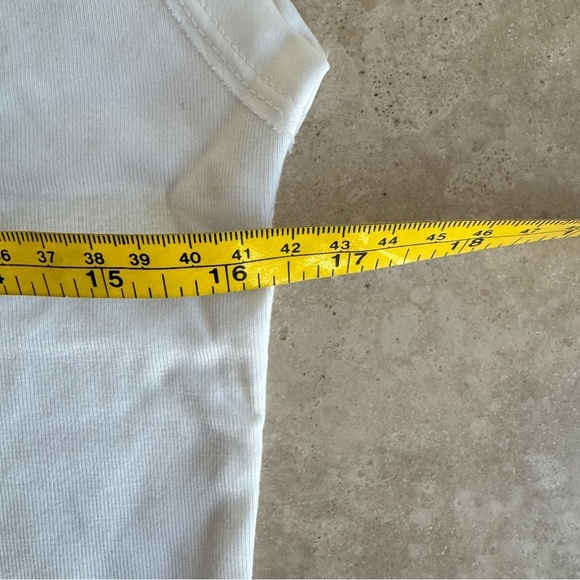 J Crew Ivory Refined Rib Shell Tank Sleeveless Boat Neck Women Sz L Jersey Knit - Picture 5 of 8